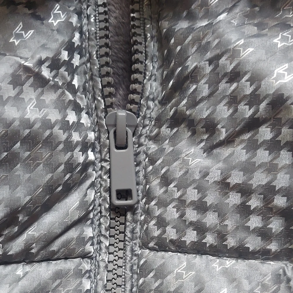 Yes Do Kid's Silver Puffer Type Jacket with Faux Fur Hood Sz 12 Y Fall Winter - Picture 5 of 12